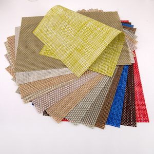 Nouveau Set de Table en PVC Tissé Croisé <span class=keywords><strong>Carré</strong></span> de 1 mm d'Épaisseur, Isolant Thermique, Lavable et Écologique - Product Image 4