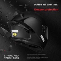 Casque de moto intégral de la marque RNG avec double visière et grand spoiler GB811-2022A certifié