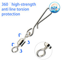 Konektor Pancing Laut Premium Bahan Stainless Steel dan Tembaga, Swivel Cincin Bentuk 8, Pengait Swivel Kapasitas Beban Tinggi untuk Memancing di Luar Ruangan