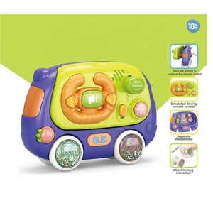 Juguetes educativos bebé iluminación autobús musical Aprendizaje Temprano <span class=keywords><strong>3</strong></span> en 1 volante eléctrico rompecabezas tablero <span class=keywords><strong>sonajeros</strong></span> juguete <span class=keywords><strong>para</strong></span> niños - Product Image 6