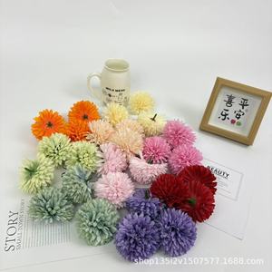 Fleurs artificielles Qiye, chrysanthèmes en soie, décorations de mariage, accessoires faits à la main pour épingles à cheveux, style moderne et simple - Product Image 4
