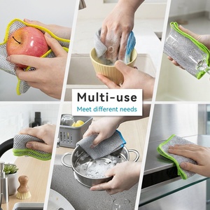 Chiffon <span class=keywords><strong>de</strong></span> <span class=keywords><strong>nettoyage</strong></span> en fil d'acier 30x30cm pour cuisine, puissant et réutilisable, en polyester, pour l'élimination des taches - <span class=keywords><strong>Fournisseur</strong></span> d'usine - Product Image 4
