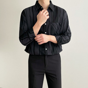 Homme Manche Longue Ensemble Chemise Et Short Pour Hommes Chemise En <span class=keywords><strong>Lin</strong></span> Pour Hommes Coton - Product Image 4