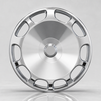 Nouvelle jante de voiture monobloc en alliage d'aluminium forgé, design Dish 8, finition chrome miroir, logo personnalisé, 16-22 pouces, 5x114.3