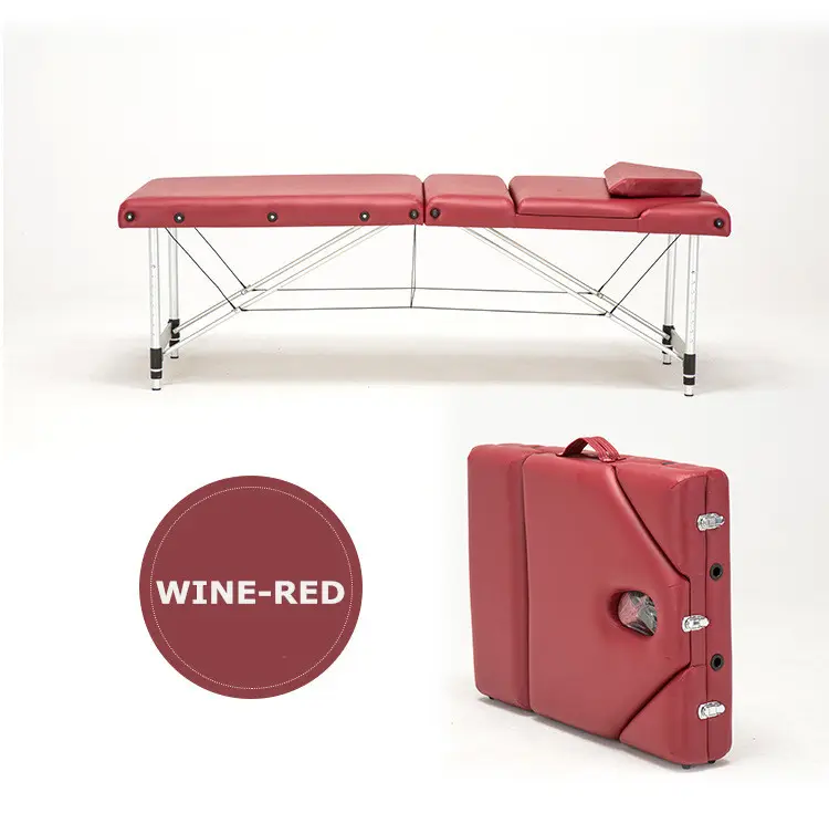 Физиотерапевтическая алюминиевая складная гидравлическая массажная кровать для всего тела, спа, водонепроницаемая спинка с регулируемой татуировкой