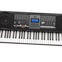 HUASHENG Performance Electric Keyboard Piano 61 Keys Touch Teaching Function 8 Percussions 30 Demo Songs USB MIDI Port 128 Tones