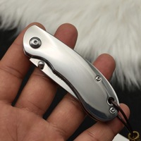 Couteau pliant haute dureté M390, poli, manche en acier 220, couteau de survie de poche pour l'extérieur