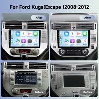 Podofo Autoradio Android 9 pouces 2 Din 4+64G pour Ford Kuga/Escape 2008-2012 Carplay/Android Auto sans fil GPS RDS WIFI OEM ODM