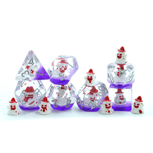 Ensemble de dés polyédriques en résine faits à la main, 7 pièces, 16 mm, bords arrondis, dés blancs de qualité supérieure, Dés du Roi Démon pour jeux de société - Product Image 4