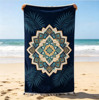Turkish Style Bohemian Beach Towel Tropical Geometric Print Soft Cotton Quick Dry Vacation Resort Beach Bath Towel