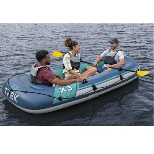 Bestway 61154 <span class=keywords><strong>Hydro</strong></span> <span class=keywords><strong>Force</strong></span> Trek X3 Juego de Balsas Inflables para 3 Personas, Bote Inflable de PVC de 2.94 m, <span class=keywords><strong>Kayak</strong></span> Inflable para Pesca - Product Image 1