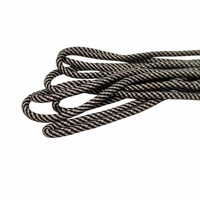 Cordon rond tressé bicolore 100 % polyester de 6 mm pour emballage, lacets et cordons de sweat-shirt