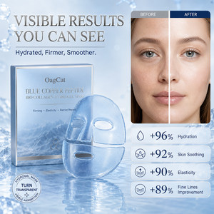 <span class=keywords><strong>Mascarilla</strong></span> Facial de Colágeno Bio de Marca Privada, Péptido de Cobre Azul, Hidratación Profunda, Renovación de la Piel, <span class=keywords><strong>Mascarilla</strong></span> Facial y Corporal de Colágeno - Product Image 1