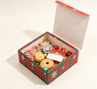 Boîte d'emballage en papier cartonné blanc de qualité alimentaire pour pâtisseries et biscuits, avec couvercle rabattable et séparateur, personnalisable