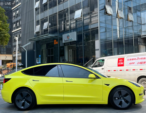 Crystal Series Brillant PET Matériel Voiture Vinyle Wrap Rouleau Citron Jaune Auto-Guérison Anti-Rayures Changement de Couleur <span class=keywords><strong>Film</strong></span> 2 Ans - Product Image 4