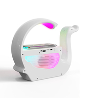 Portable coloré atmosphère lumière haut-parleur humidificateur à ultrasons Anti-gravité goutte d'eau cygne forme dispositif pour la maison haut-parleurs USB