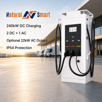Station de recharge rapide pour véhicules électriques 240 kW DC, double connecteur CCS2, recharge publique commerciale, OCPP