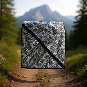 Fulari Sciarpa triangolare multifunzionale 60x135 cm con stampa geometrica in poliestere e cotone per uomo e donna per tutte le stagioni - Product Image 3