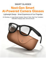 Lunettes intelligentes IA de nouvelle génération avec caméra IA, appels HD, enregistrement d'assemblées IA en temps réel, traduction IA d'objets et IA, avec étui de charge