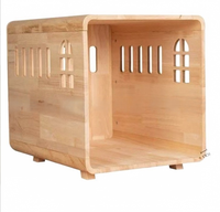 Kreatives Holz-Haustierbett für Katzen & Hunde, Mensch-Haustier-Integrierter Nachttisch, Holz-Haustierschrank mit Stauraum