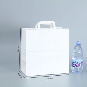 ถุงกระดาษสีขาวหูบิด รีไซเคิลได้ พิมพ์โลโก้ตามสั่ง - Product Image 2