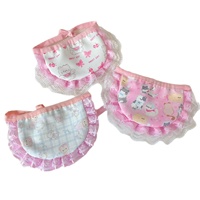 Écharpe de cou pour chat en polyester avec décoration en peluche ours en dentelle de dessin animé, collier bavoir pour animaux de compagnie toutes saisons, cadeau d'anniversaire/de Noël
