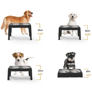 Sturdy Elevated Pet <b>Bowl</b> <b>Stand</b> with 2 Thick 50oz Stainless Steel <b>Bowls</b> for Medium Large <b>Dogs</b> - Product Image 4