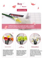 LE-365 Prix d'usine, lys calla en caoutchouc souple réaliste, tige de fleur au toucher naturel pour vase domestique et arrangement de vitrine de café