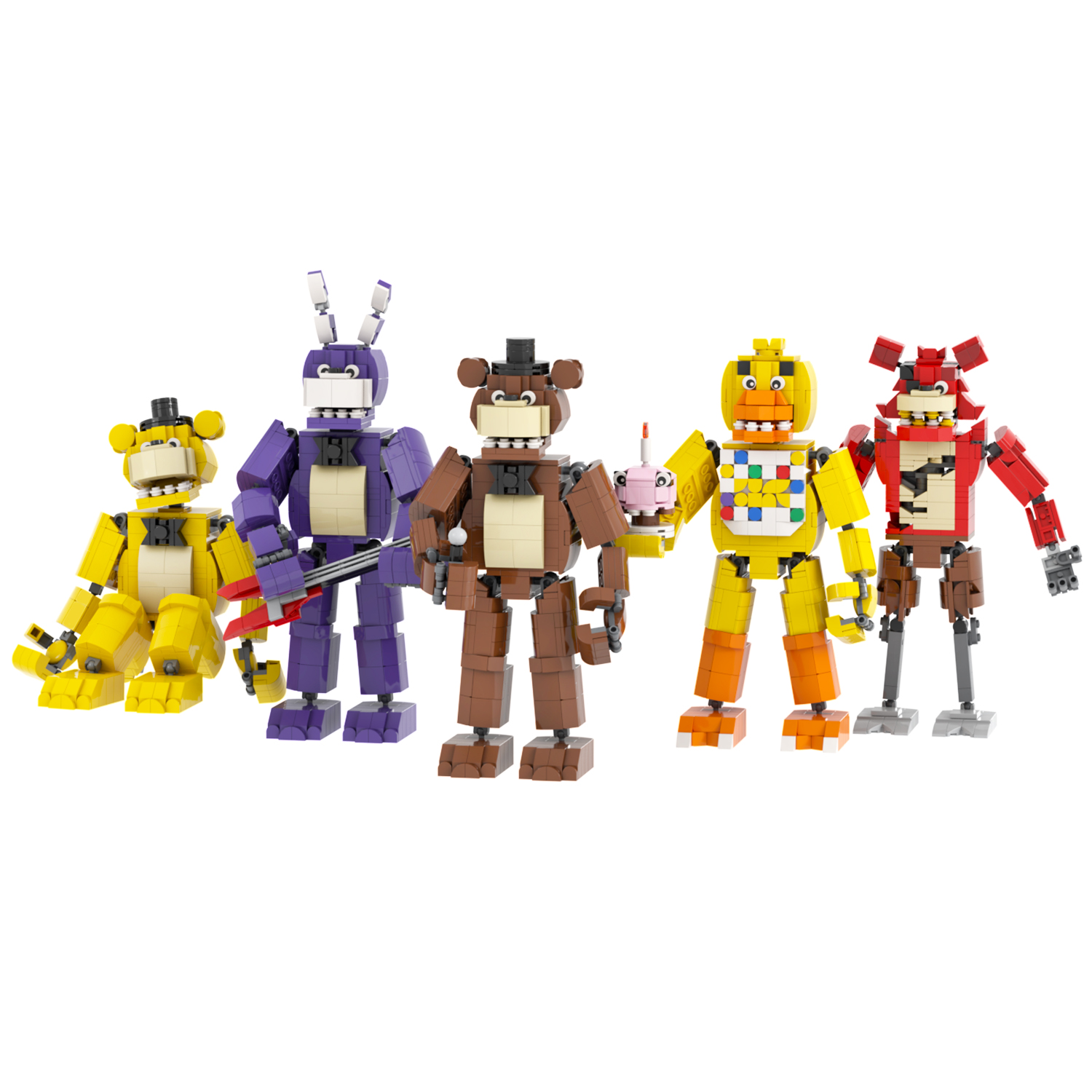 MOC1409-1415ホラーゲームFNAFボニーフォクシーチカゴールデン