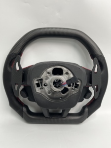 Accessoires de voiture personnalisés Volant noir brillant pour <span class=keywords><strong>Audi</strong></span> A6 A7 A8 S6 S7 S8 C8 2018 2019 2020 2021 2022 <span class=keywords><strong>2023</strong></span> - Product Image 1