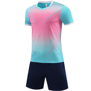 เสื้อฟุตบอลชาย พิมพ์ชื่อและหมายเลขได้ตามต้องการ ชุดทีมฟุตบอล โลโก้สั่งทำ ชุดฟุตบอล ผ้าซับลิเมชั่น แห้งเร็ว - Product Image 1