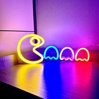 Letrero Luminoso LED con Diseño de Control de Videojuegos, Decoración para Dormitorio de Niños, Sala de E-sports, Bar de Juegos, Transmisión en Vivo