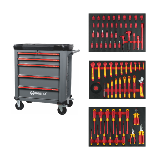 75 Pieces Insulation Tool Electric Vehicle Maintenance Tool Cabinet