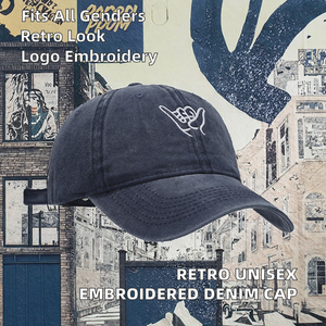 Casquette de baseball en coton lavé vintage de qualité supérieure – Casquette unisexe personnalisée brodée à 6 panneaux style Dad Hat - Product Image 2