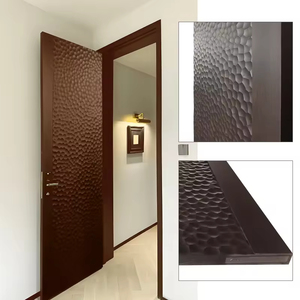 <span class=keywords><strong>Porte</strong></span> intérieure en bois massif martelé et sculpté, design moderne, qualité supérieure, pour chambre à coucher - Product Image 6