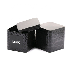 กระป๋องชาพิมพ์ลายขายส่งแบบ <span class=keywords><strong>TWG</strong></span> กระป๋องชาทรงสี่เหลี่ยมขนาดเล็กแบบด้านไร้รอยต่อ กระป๋องชาสีดำสุดหรู - Product Image 2