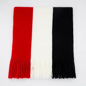 Hot selling men knit scarf with tassels Winter Cheapest Men knit scarf Common quality cheapest Men striped scarf