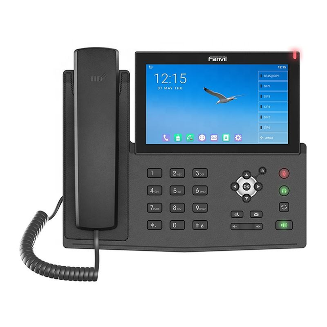 Fanvil X7A Android 9.0 IP Phone 7-inch Touch Screen 20 SIP Lines Dual Gigabit Ethernet PoE WiFi  for Enterprise Office