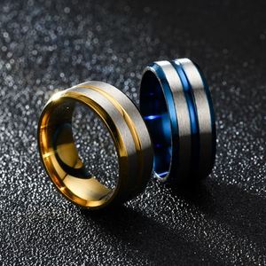 Factory Wholesale Stainless Steel <b>Couple</b> <b>Rings</b> Width Stackable Band <b>Rings</b> Gold Stainless Steel <b>Ring</b> for Men Women - Product Image 5