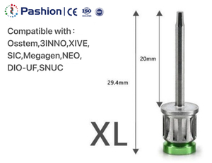 Tournevis chirurgical pour implants Pashion IRegene 20 mm, embout hexagonal, compatible avec Osstem et <span class=keywords><strong>Megagen</strong></span> - Product Image 3