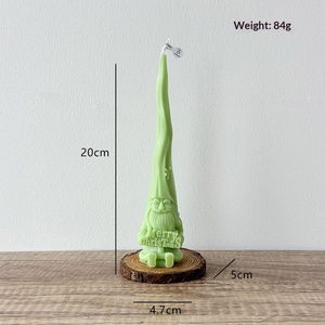 Bougie parfumée en forme de gnome de Noël, longue bougie en cire de soja en forme d'elfe de Noël, décoration de table de Noël, cadeau de fête - Product Image 6