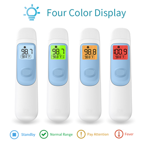 Thermomètre infrarouge numérique électrique sans contact, <span class=keywords><strong>mesure</strong></span> de la <span class=keywords><strong>température</strong></span> du corps et du front pour adultes, enfants et bébés - Product Image 4