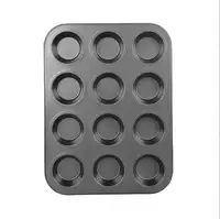 2 in1 Brownie Muffin Cake Pan 6 Cavity Non-Stick Muffin Pan Carbon