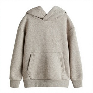 Sweat-shirt à capuche surdimensionné pour homme, couleur unie, coton, molleton français, pull décontracté, vêtements d'automne - Product Image 1