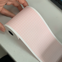 Papier ECG personnalisé 110 mm x 20 m, rouleaux de papier thermique ECG 12 canaux pour enregistrement médical