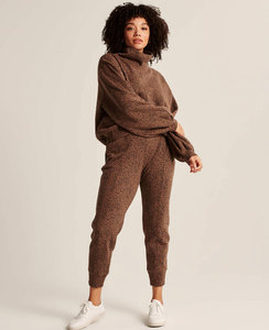 Survêtement de 2 pièces pour femmes, couleur unie, ample, à capuche, Sweat-shirt, tenue de course en plein air, collection automne 2021 - Product Image 4