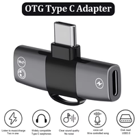 Adaptateur Répartiteur Audio OTG Double USB Type C PD 15W pour Casque et Jack Type C, Compatible iPhone 17 Pro Max Samsung Xiaomi