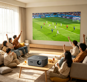 โปรเจคเตอร์ MEMC ความสว่างจริง 1200ANSI ลูเมนส์ รองรับการถอดรหัส 4K พร้อมแอปสตรีมมิ่งในตัว สมาร์ท WiFi 6 โฟกัสอัตโนมัติ ปรับค่าคีย์สโตน สำหรับดูการแข่งขันฟุตบอล เกม และภาพยนตร์ - Product Image 1