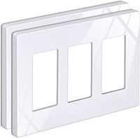 Plaque murale modulaire Hooanke à 3 modules pour interrupteur et prise électrique standard US, avec câblage flexible