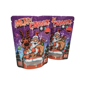 Kẹo Ăn Được Bóng Doypack Tùy Chỉnh In Thực Phẩm <span class=keywords><strong>Pouch</strong></span> Gummies 3.5G 7G Giáng Sinh Mylar Túi - Product Image 4